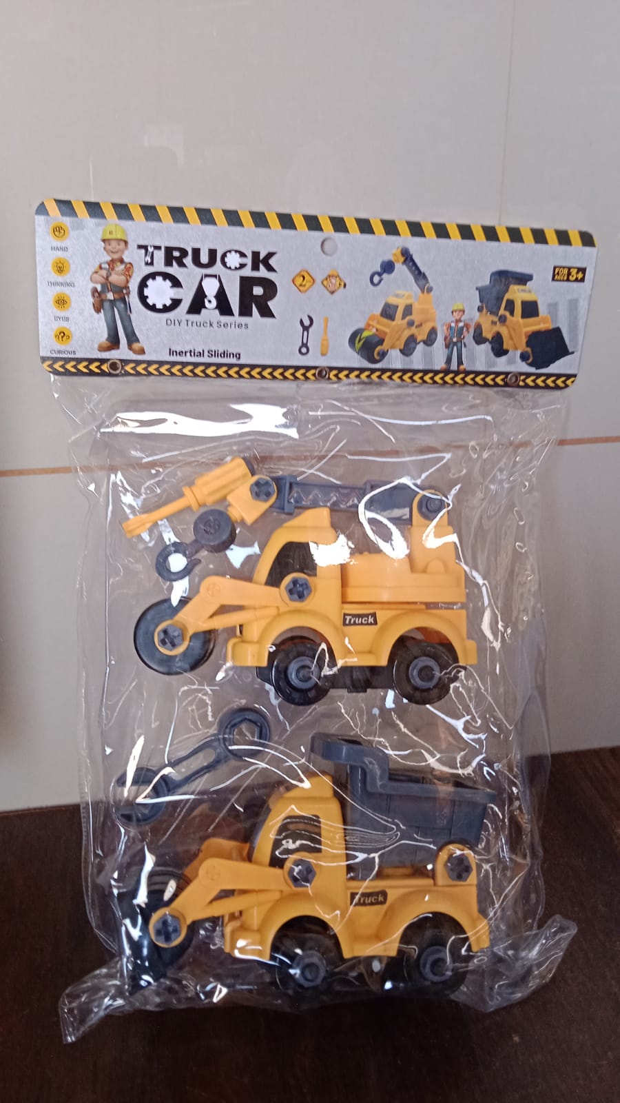 Engineering Vehicles Nut Assembly Toy ? DIY Vehicle Model Set for Kids, Simulation Car Construction Toy (2 Pc Set)