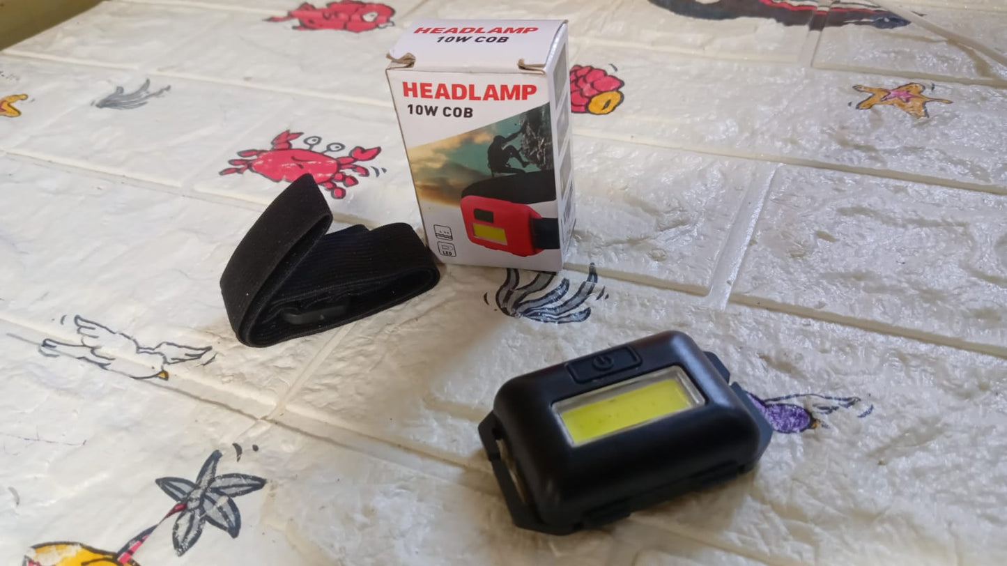 10W COB Waterproof Headlamp ? Portable Lantern for Camping, Hiking, Cycling & Hunting (1 Pc)