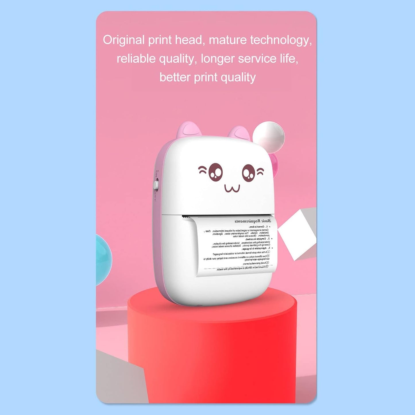 Pocket Mini Bluetooth Thermal Printer ? Wireless Smart Printer for Photos (Includes 1 Roll Paper)