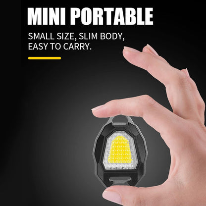 Triangular Camping Flashlight with Lighter ? 6 Modes, 3 Colors, Waterproof, Magnetic Keychain
