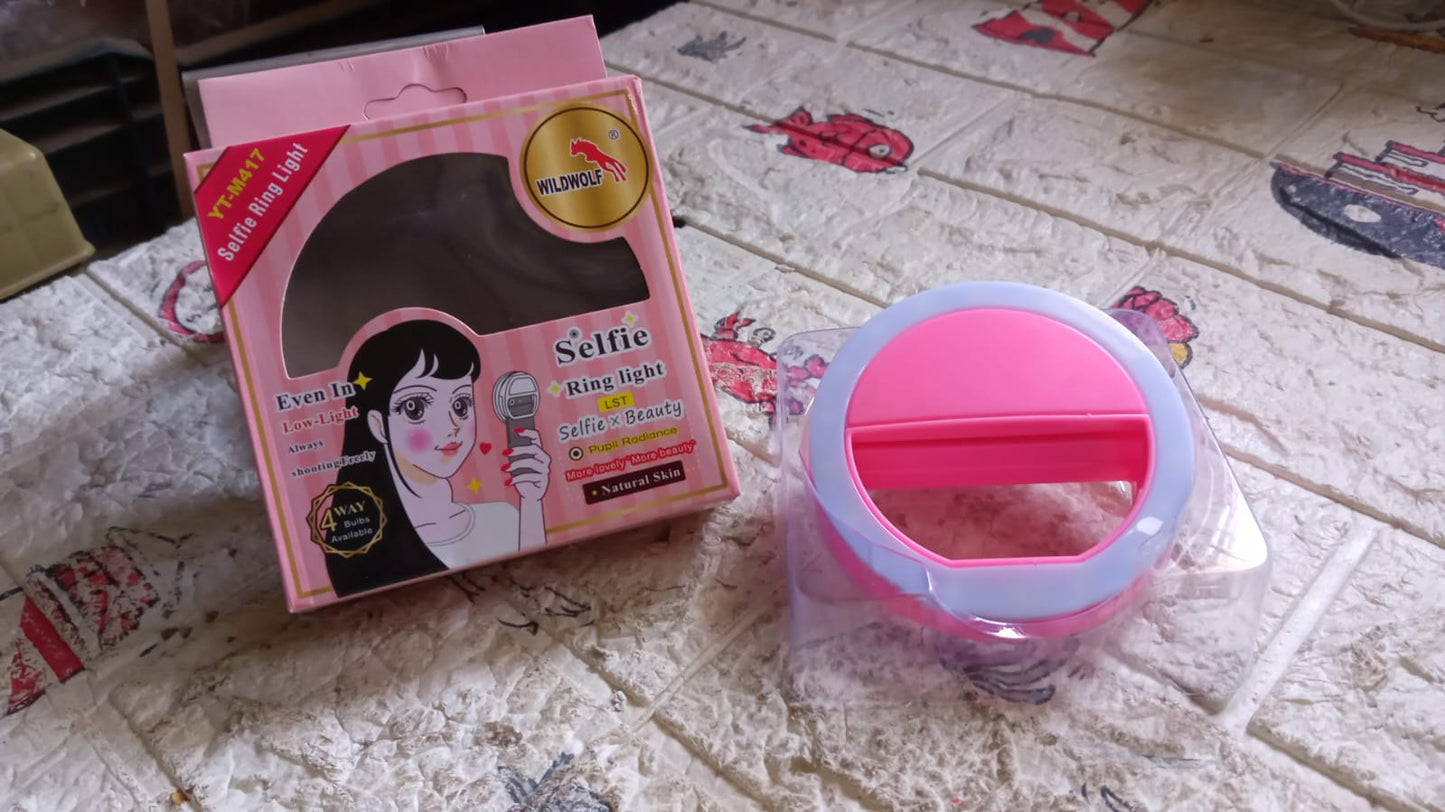 Phone Selfie Ring Light ? Battery Operated Clip-On Light for Smartphone Photography (Battery Not Included)