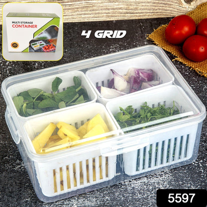 Fridge Storage Box ? Freezer & Kitchen Organizer for Vegetables & Food (1 Pc)