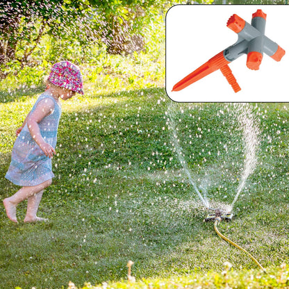 360° Rotating Garden Sprinkler ? Adjustable 4-Arm Lawn Water Sprayer