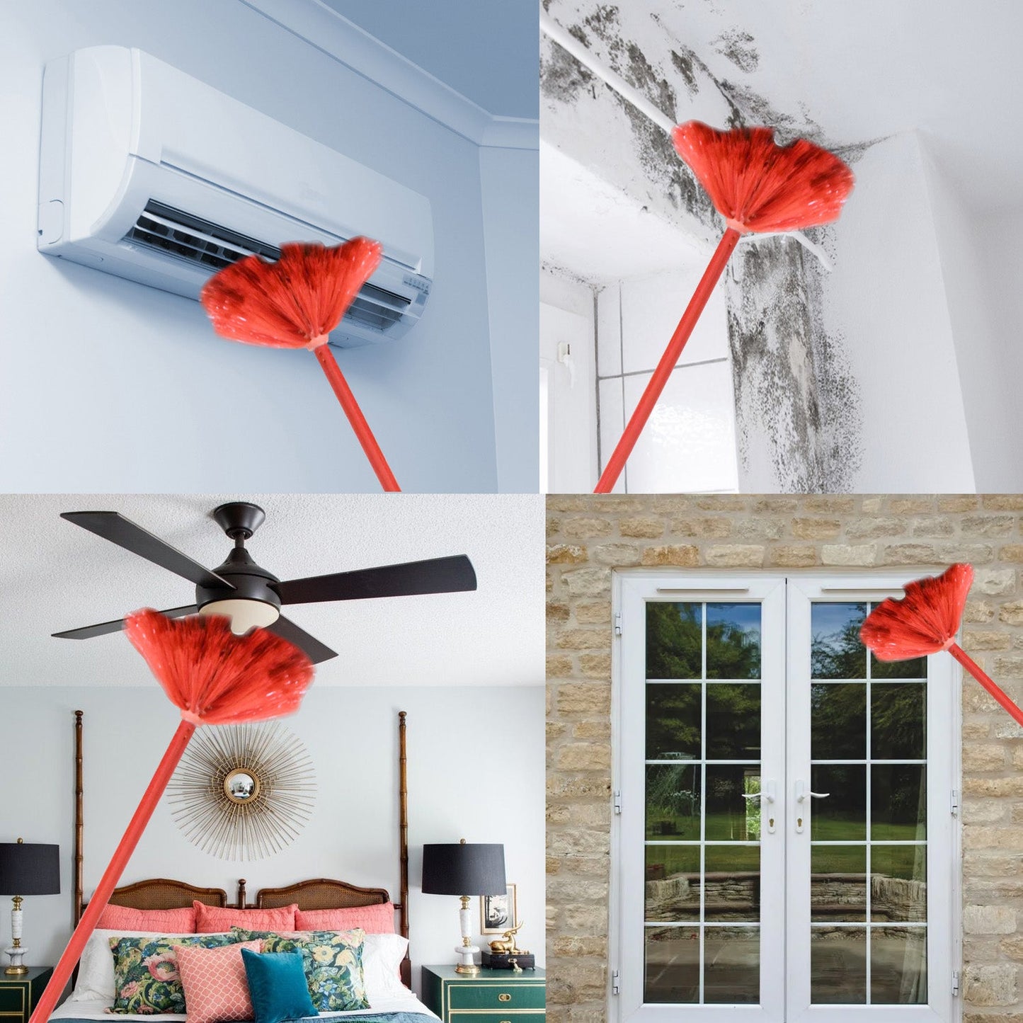 90-inch Metal Extendable Cobweb Brush ? Ceiling, Fan & Light Dust Cleaning (MOQ: 3)