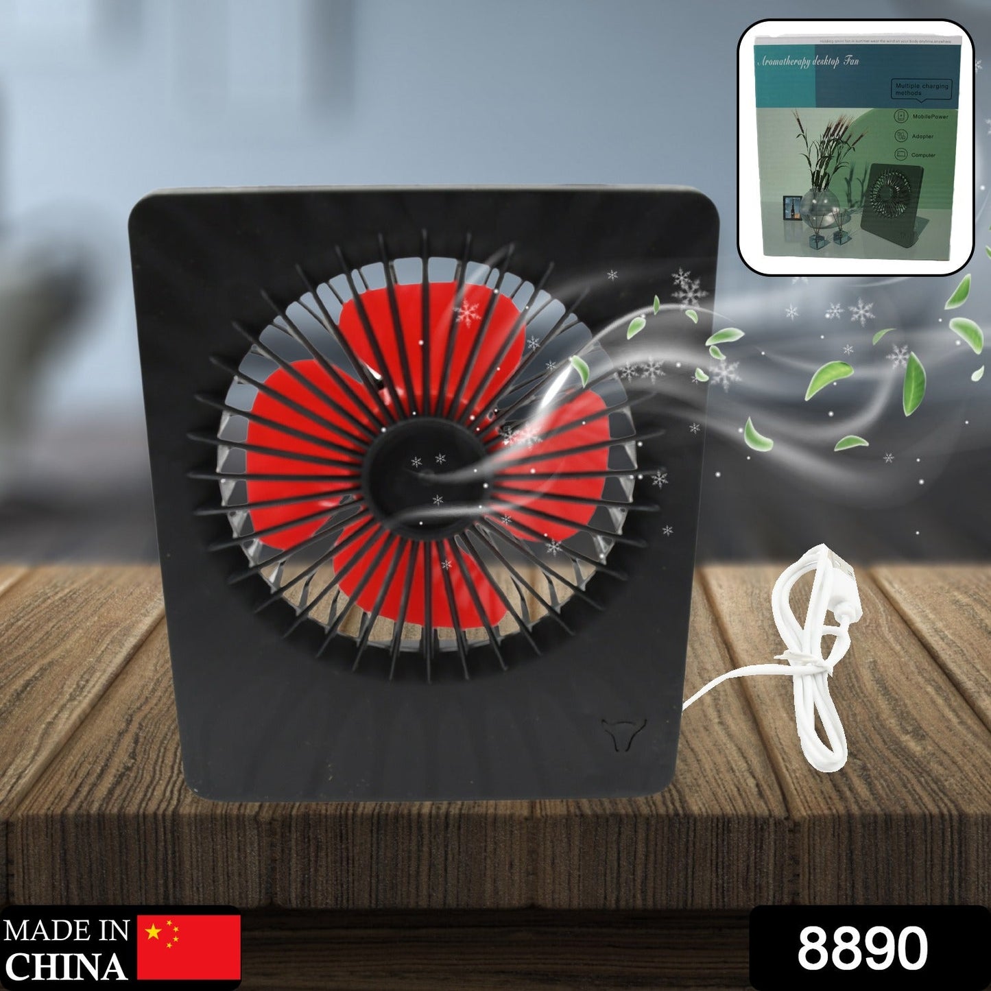 Portable Desk Fan ? 1 Speed Setting, Personal Table Fan for Office, School & Home Use (1 Pc)