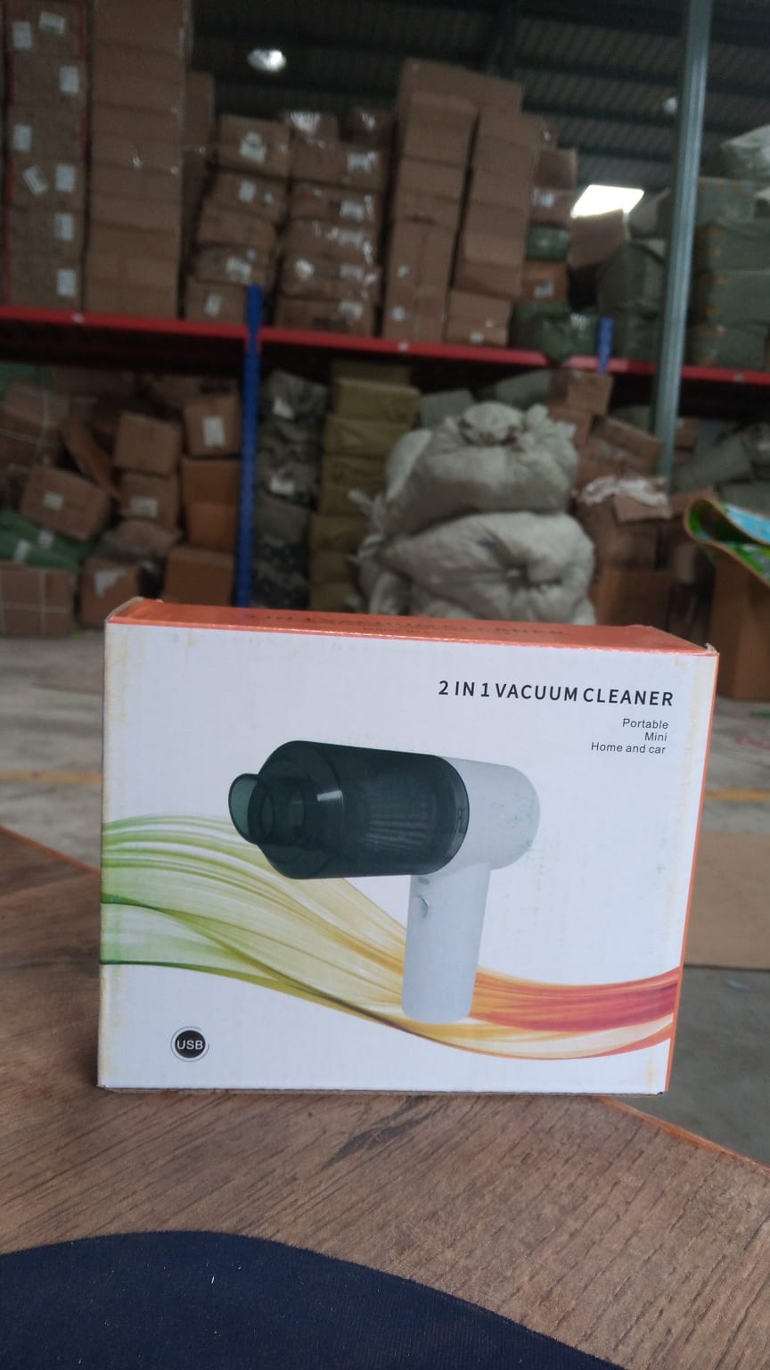2 in 1 Wireless Vacuum Cleaner ? 120W Handheld USB Rechargeable for Home & Car (1 Pc)