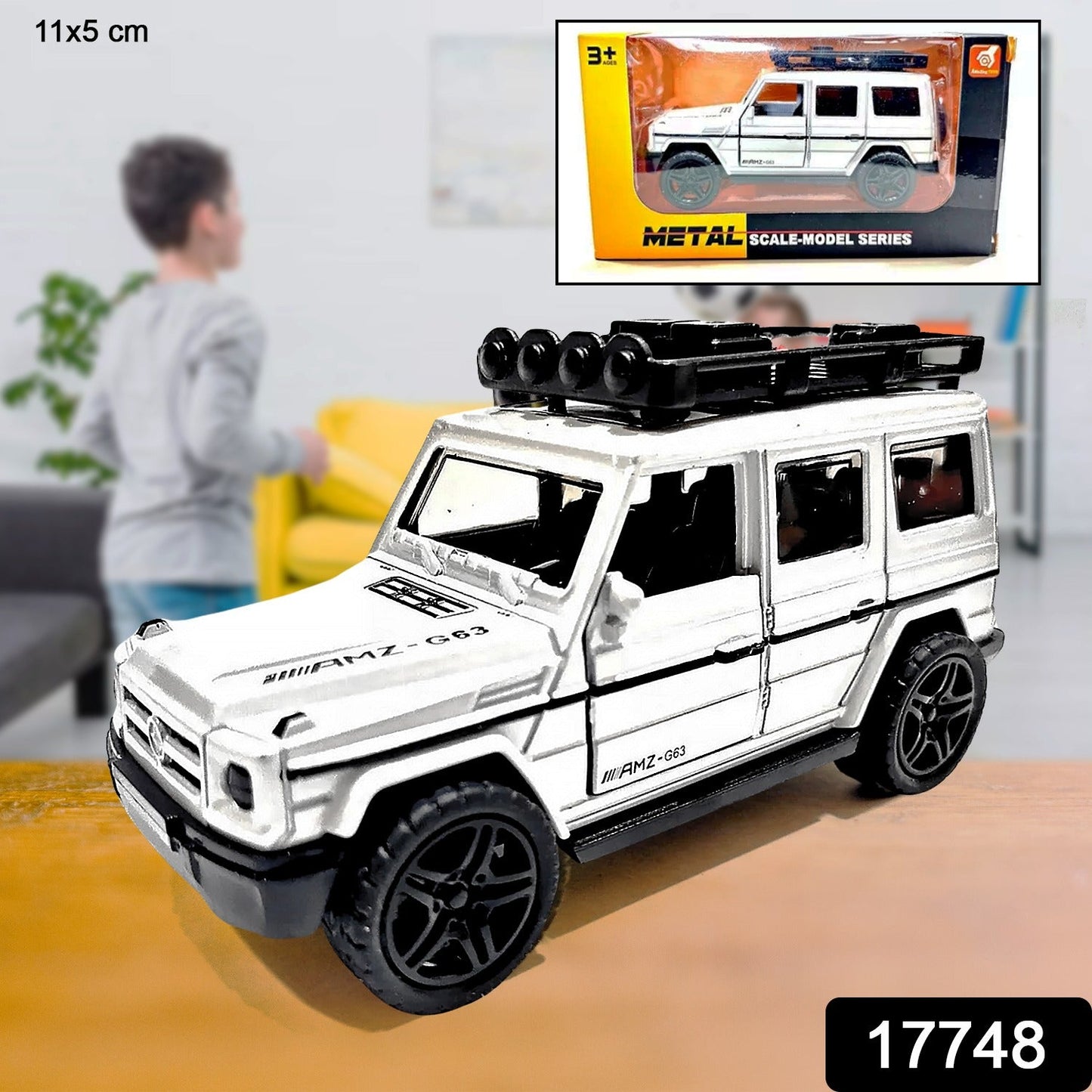 Alloy Metal Pull Back Die-cast Car, Jeep Model Car Off Road Die cast Metal Pullback Toy car with Doors Open Boys Gifts Toys for Kids Age 3 Years (Pack of 1)