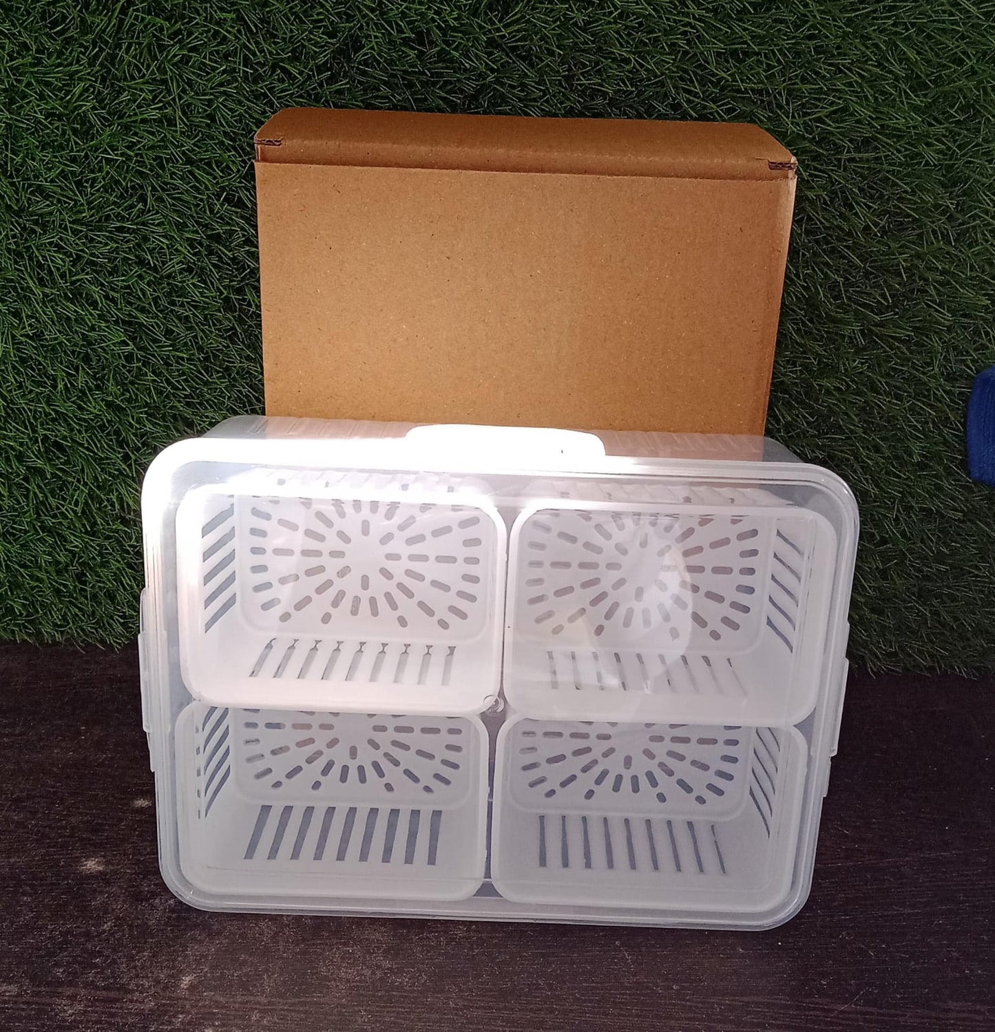Fridge Storage Box ? Freezer & Kitchen Organizer for Vegetables & Food (1 Pc)