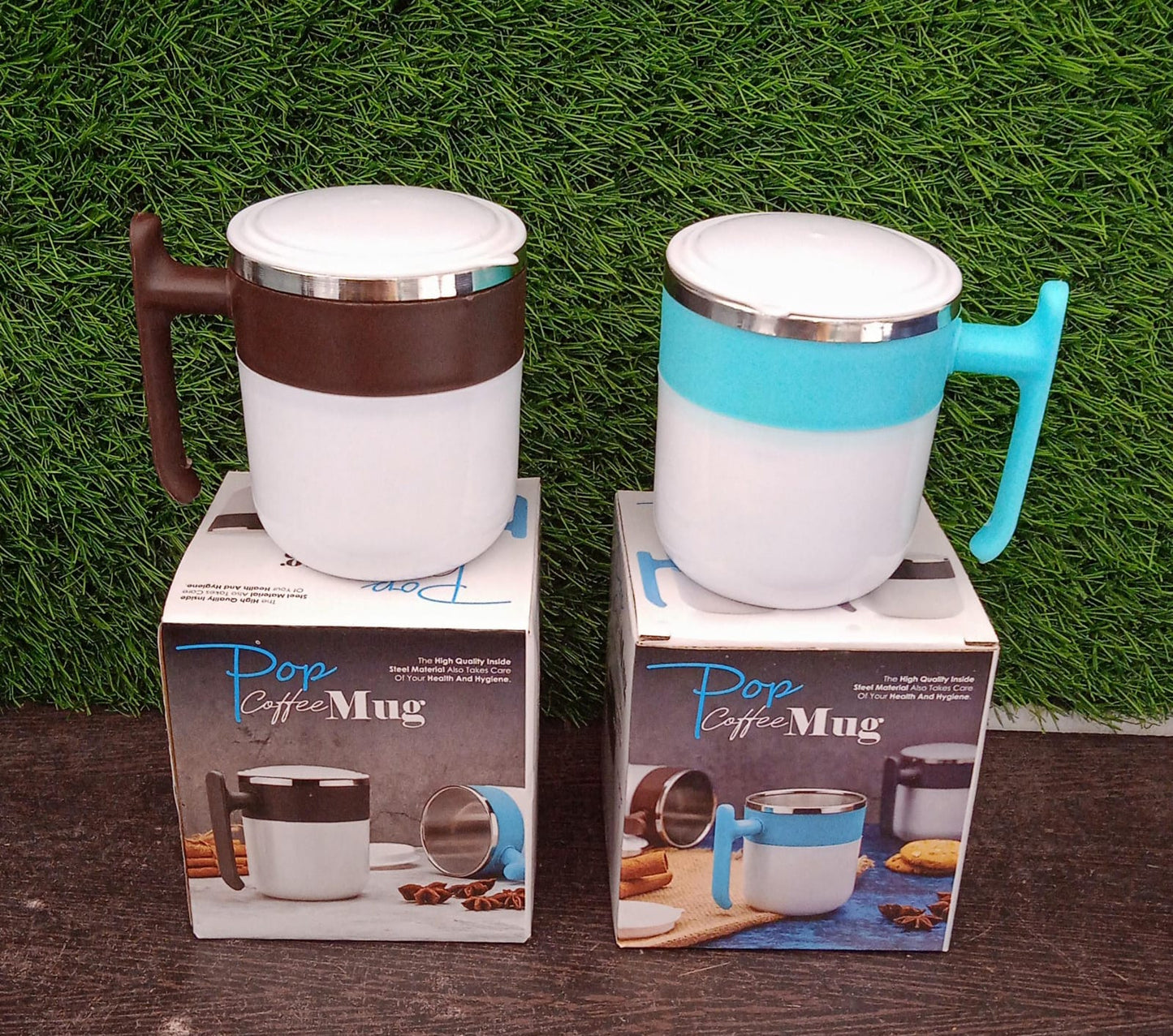 Stainless Steel Insulated Coffee/Tea Mug with Lid ? Double Wall Hot Beverage Travel Cup, Milk Mug for Office & Home Use (1 Pc)