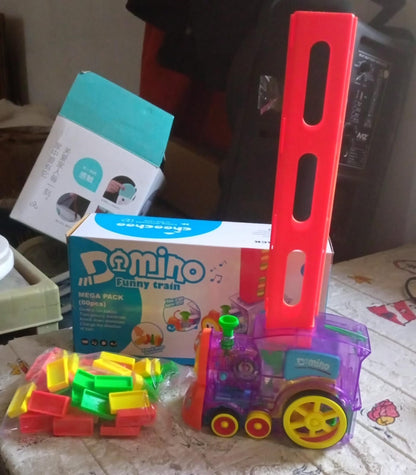 Transparent Funny Train Engine Block Set ? 60-Piece Music & Lights (Batteries Not Included)