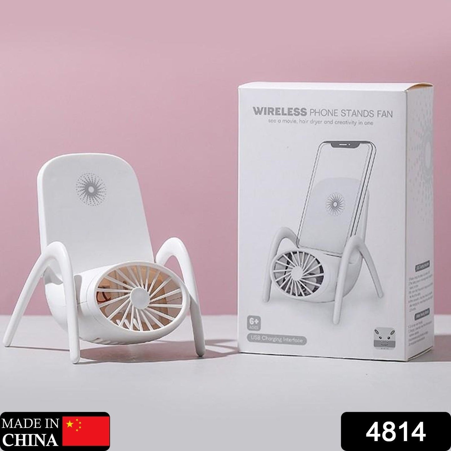 Portable Mobile Phone Holder Fan ? Handheld, Multi-Function (Battery Not Include)