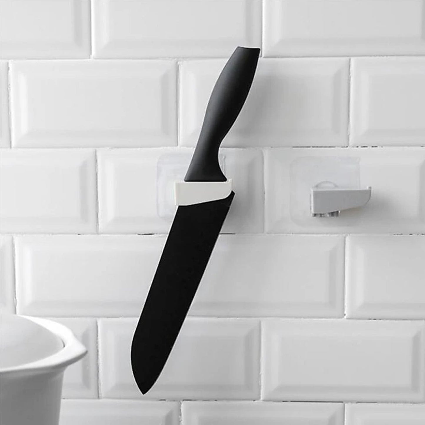 Punch-Free Wall Hanging Knife Holder ? Kitchen Storage Rack (1 Pc)