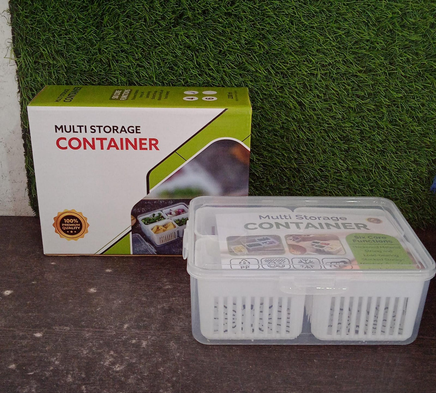 Fridge Storage Box ? Freezer & Kitchen Organizer for Vegetables & Food (1 Pc)