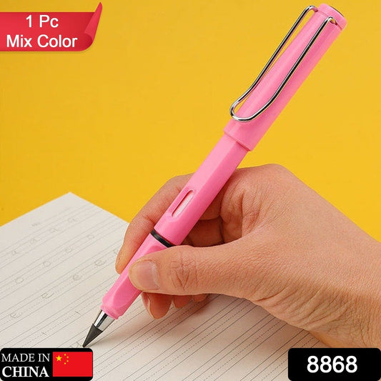 2-in-1 Everlasting Magic Pencil with Replaceable Eraser ? Inkless, Reusable, Portable (1 Pc / Mix Color))