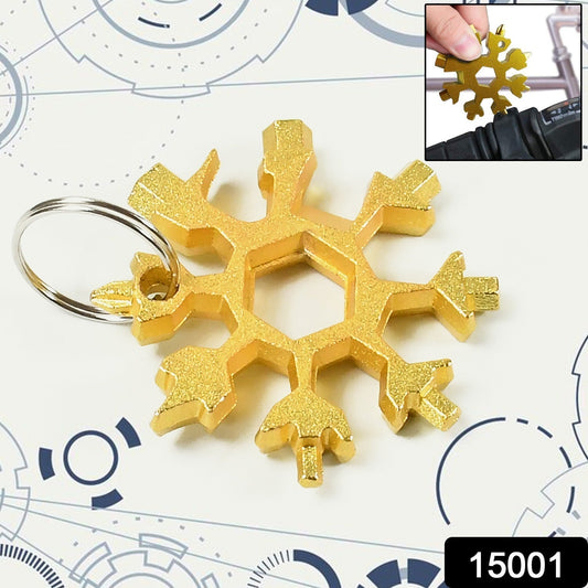 18-in-1 Snowflake Multi-Tool ? Portable Bottle Opener, Screwdriver & Wrench