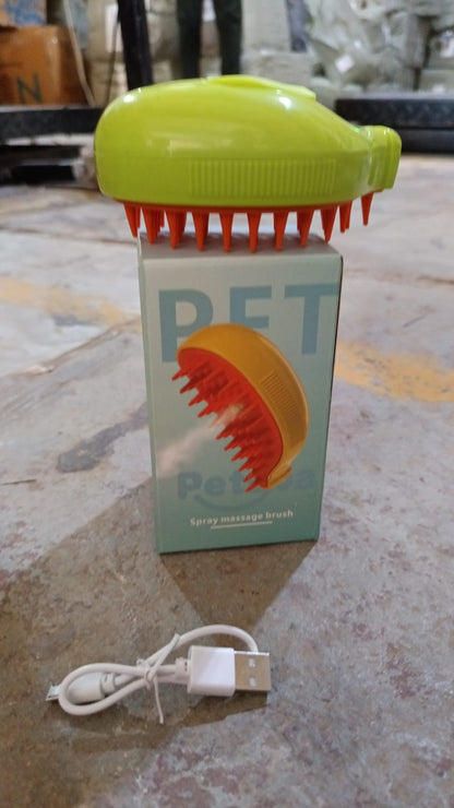 3-in-1 Cat Steamy Brush ? Self-Cleaning Pet Grooming & Hair Removal Comb